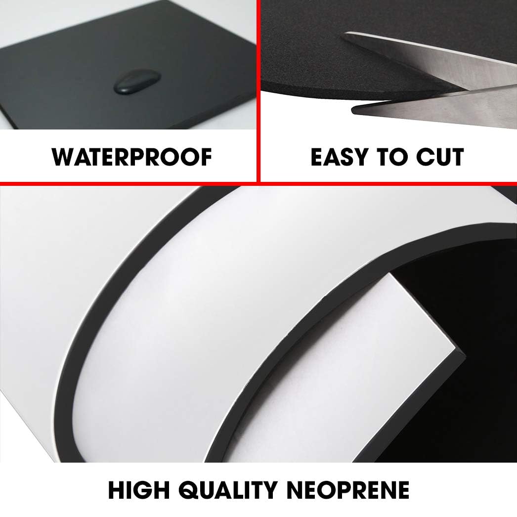 Neoprene Sponge Foam Rubber Roll Adhesive, Perfect Cosplay Padding, DIY Project Sheet - Easy Cut Adhesive