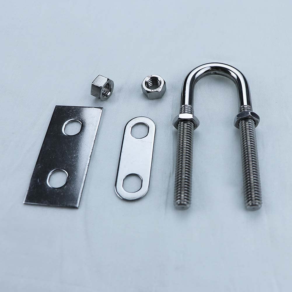 4 Inch Stainless Steel Marine Boat Stern Bow Eye Tie Down U Bolt (2PCS)