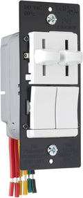 Legrand LS Series 300W Inc Dimmer Switch and 1.6A Fan Control White 1 Pack