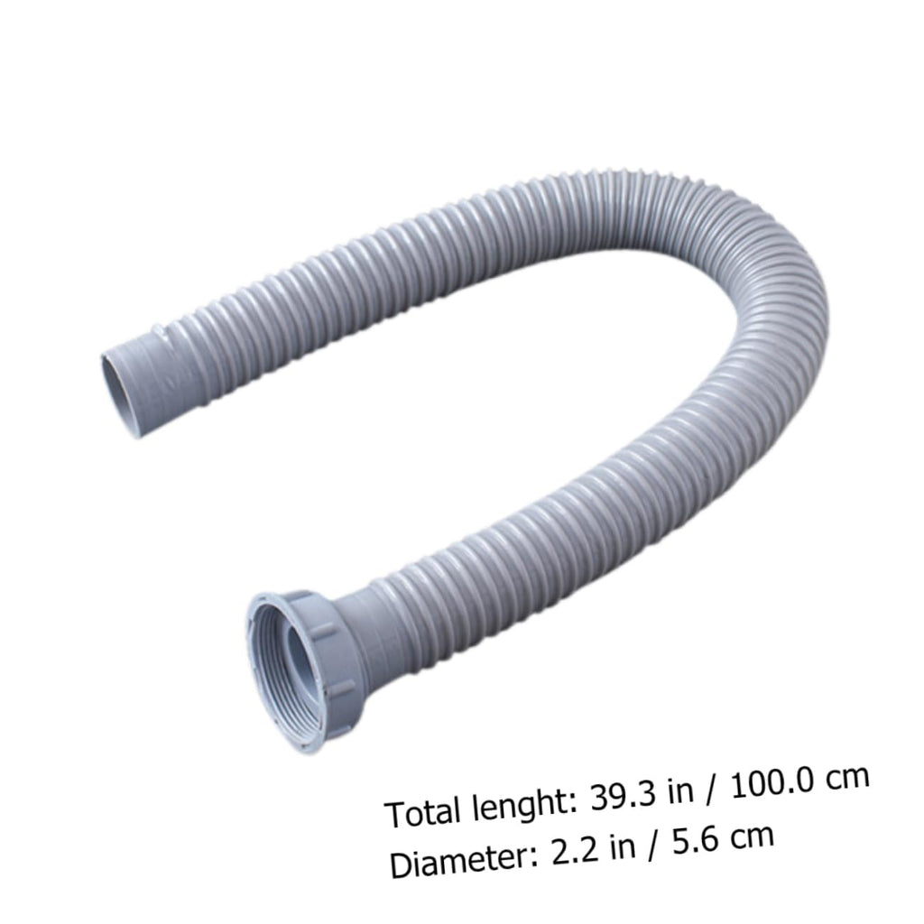 Angoily Flexible Drain Pipe 1m Extension for Washing Machine Bendable Drain Hose Replacement for Kitchen Sink Bath Sink