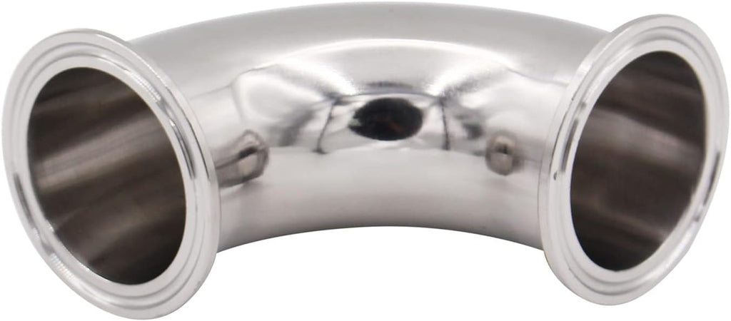 DERNORD Elbow 90 Degree Sanitary Pipe Fitting SS304 Tri Clamp (2" Tube OD)