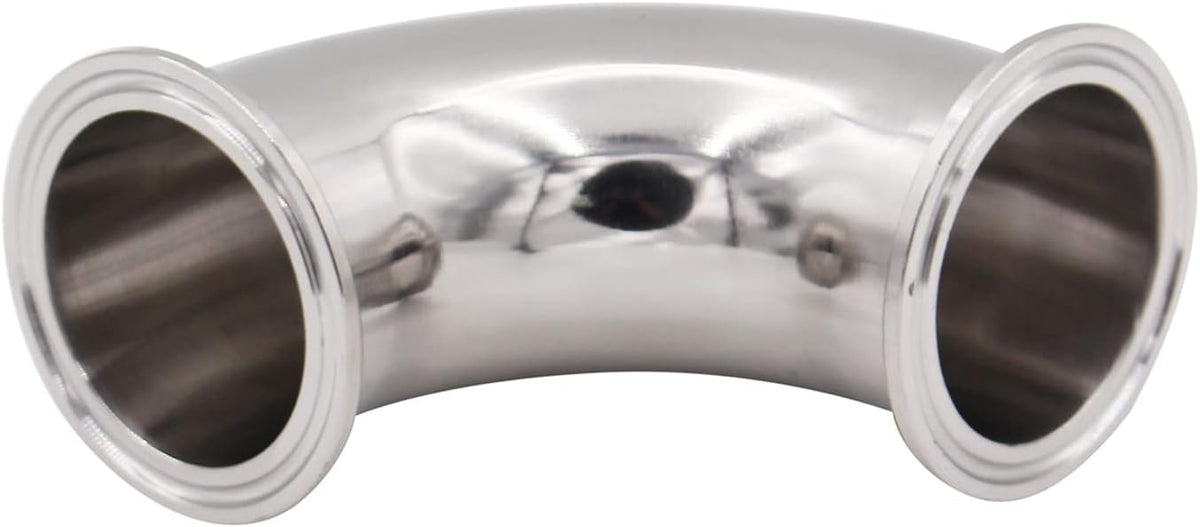 DERNORD Elbow 90 Degree Sanitary Pipe Fitting SS304 Tri Clamp (2" Tube OD)