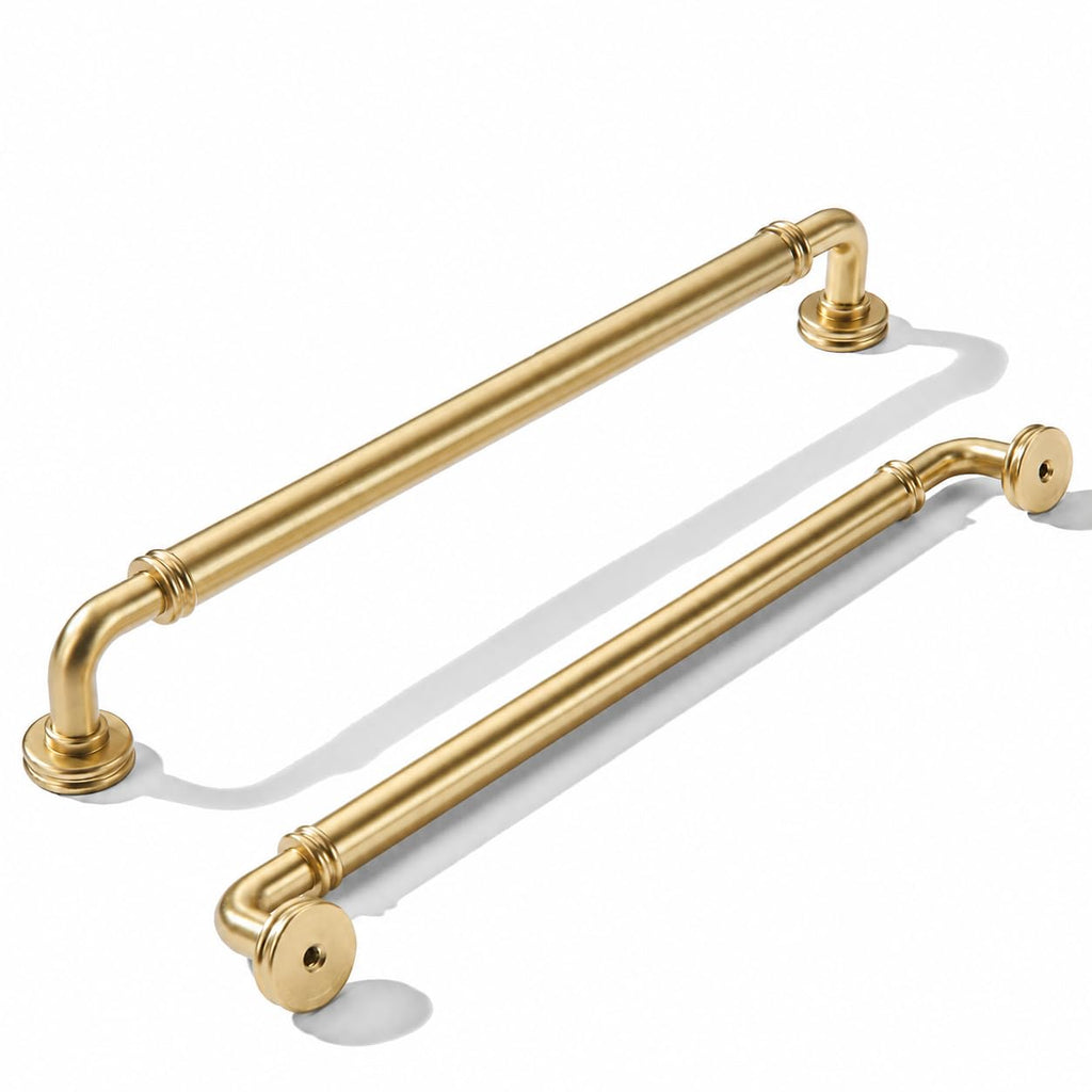 5 Pack 12 Inch Solid Zinc Alloy Brushed Gold Cabinet Pulls