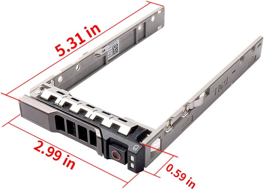 2pcs Pack 2.5" inch 8FKXC 08FKXC SAS SATA Hard Drive HDD Tray Caddy Compatible for Dell PowerEdge R630 R730 R730XD T630 R430 T430 PowerVault MD1420 MD3420 Series