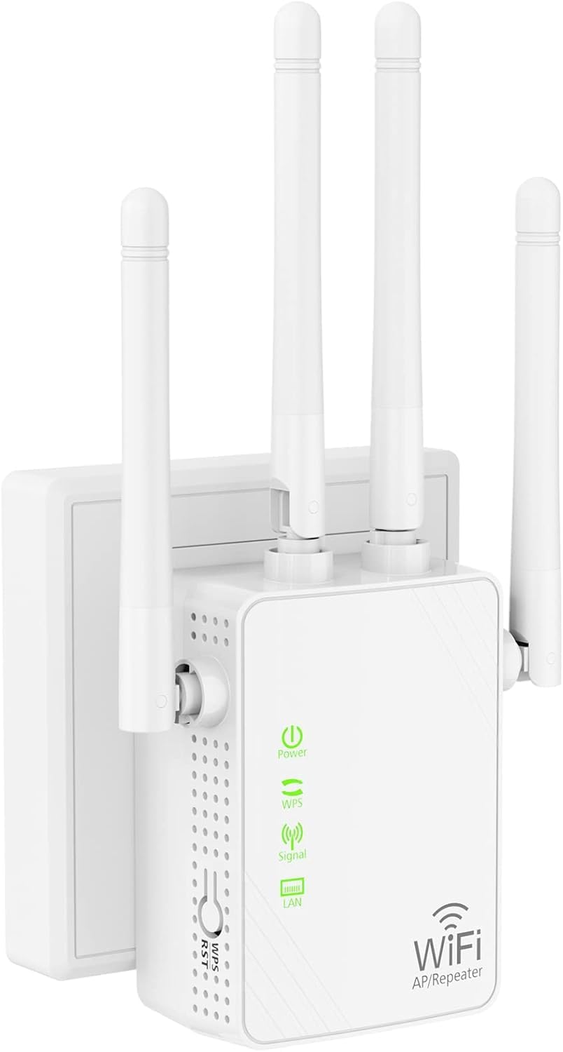 WiFi Extender Signal Booster Up to 10000sq.ft and 55 Devices, WiFi Range Extender, Wireless Internet Repeater, Long