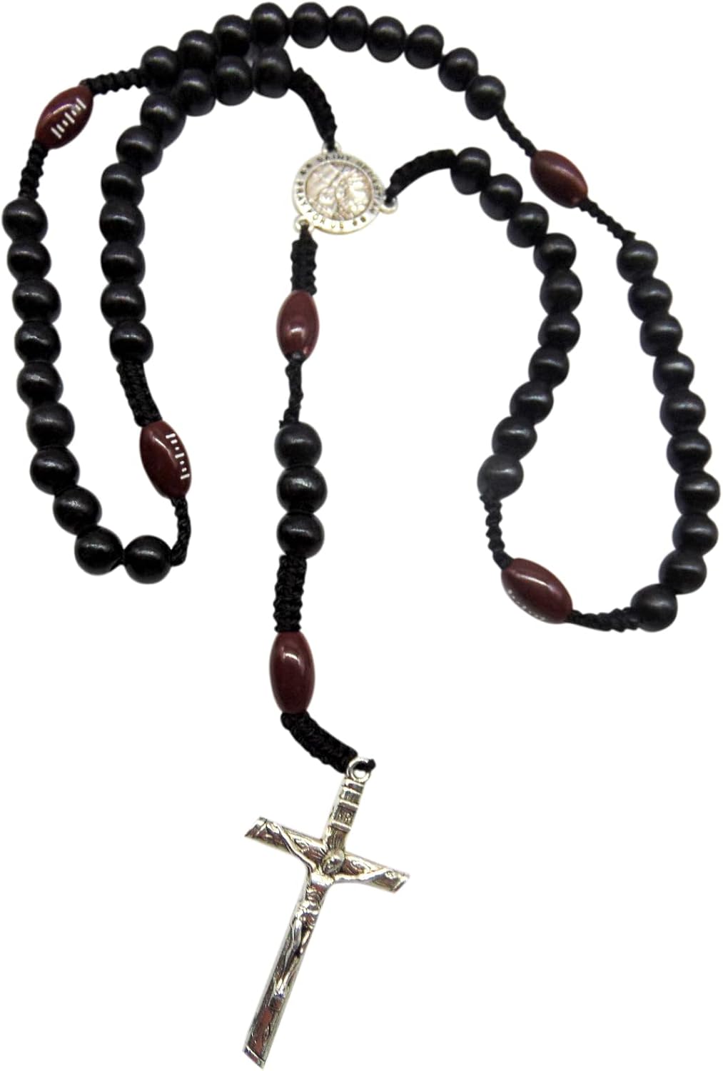 Football Rosary Set Saint Sebastian Patron Athletes with Prayer Card