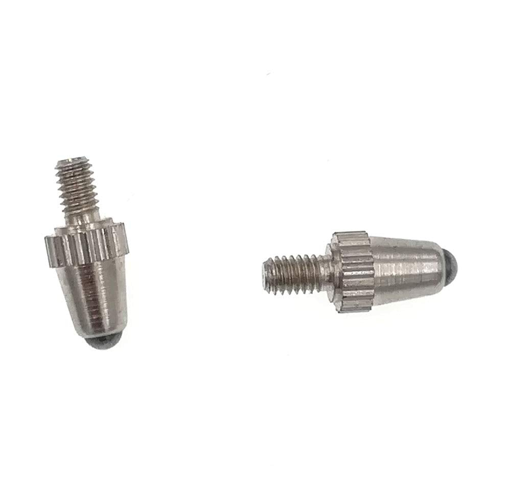 Contact Points for Dial Indicators and Linear Gage 2 Pieces Carbide Tips M2.5 Thread(Tungste Carbide)