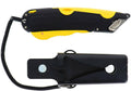 EZ-1000 Safety Box Cutter Utility Knife, 3 Blade Depth Setting, Squeeze Trigger and Dual Side Edge Guide, 2 Blades