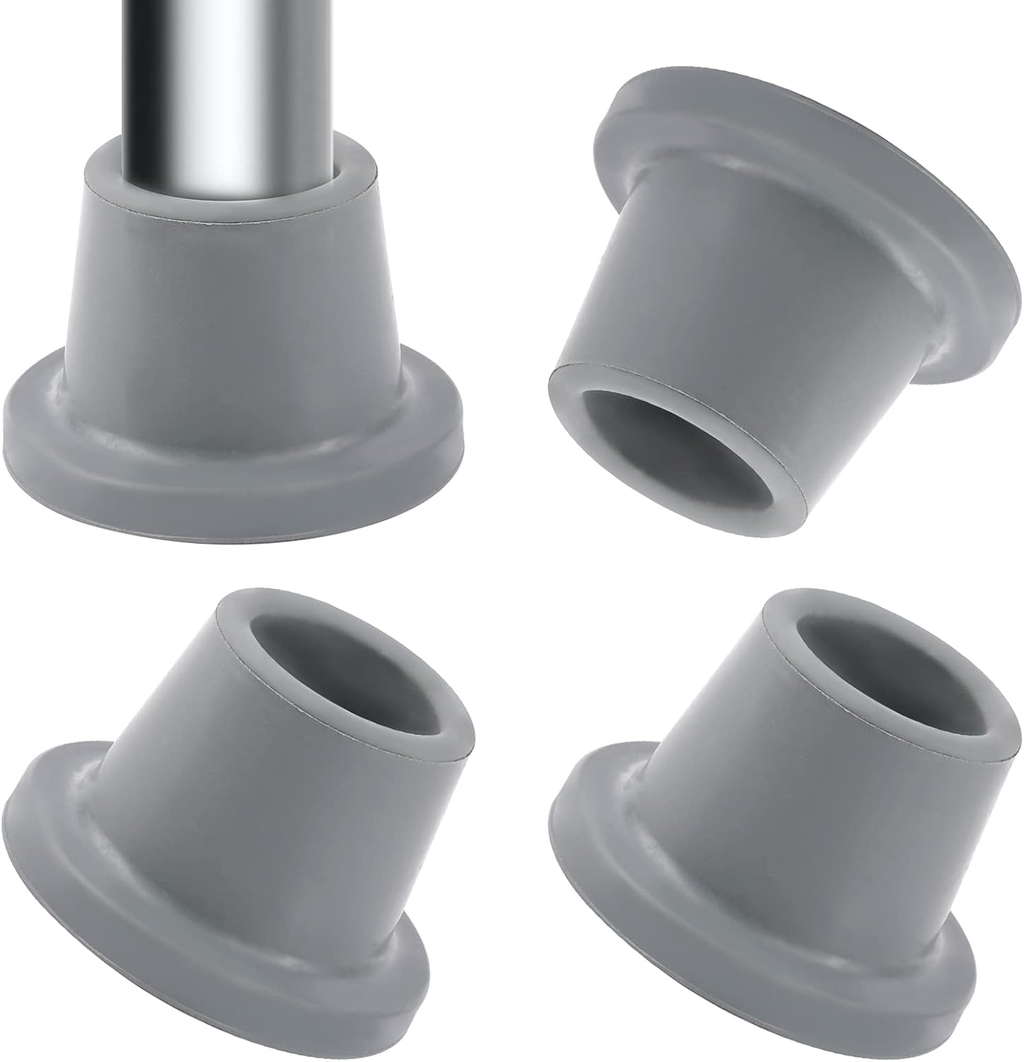 Heavy Duty Shower Chair Leg Caps 4 Pack - Replacement Rubber Feet for Bath Seat, Stools - Non Slip Tips With Suction