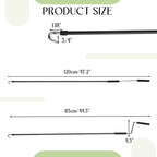 1 Pack Skylight Opener Pole Universal Shade Crank Wand, Black