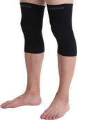 Medium Size - Black | 1 Pair Knee Compression Sleeve & 1 Pair Ankle Brace | Compression Support for Men & Women |