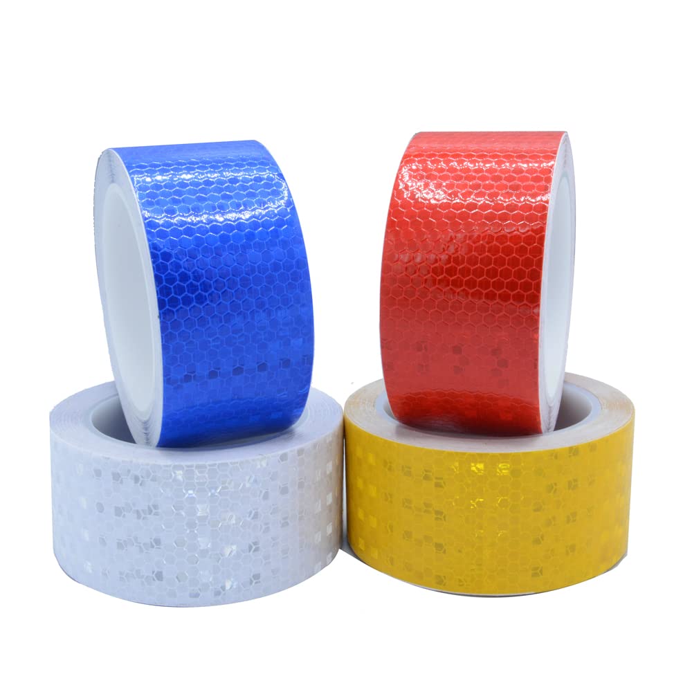 Reflective Safety Tape,2 Inch×30 Feet Yellow Reflective Tape,high Viscosity Waterproof Reflective Tape for Trucks