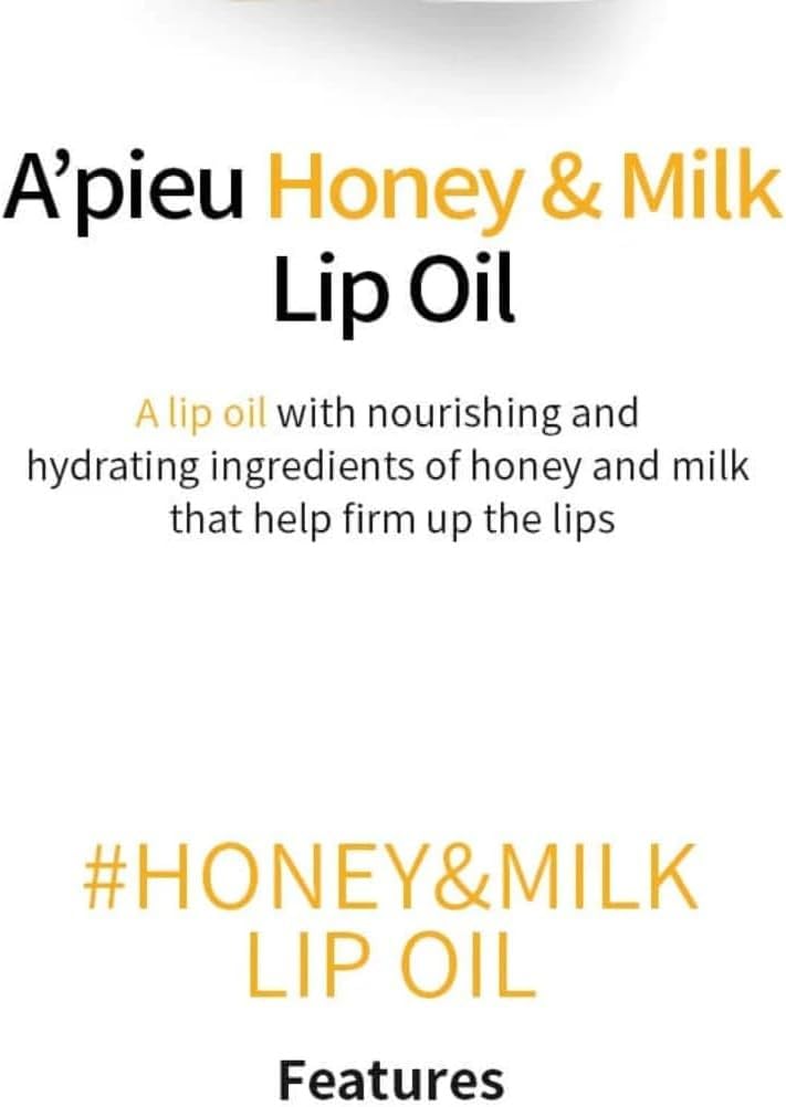 Honey & Milk Lip Oil for Long-Lasting Moisture