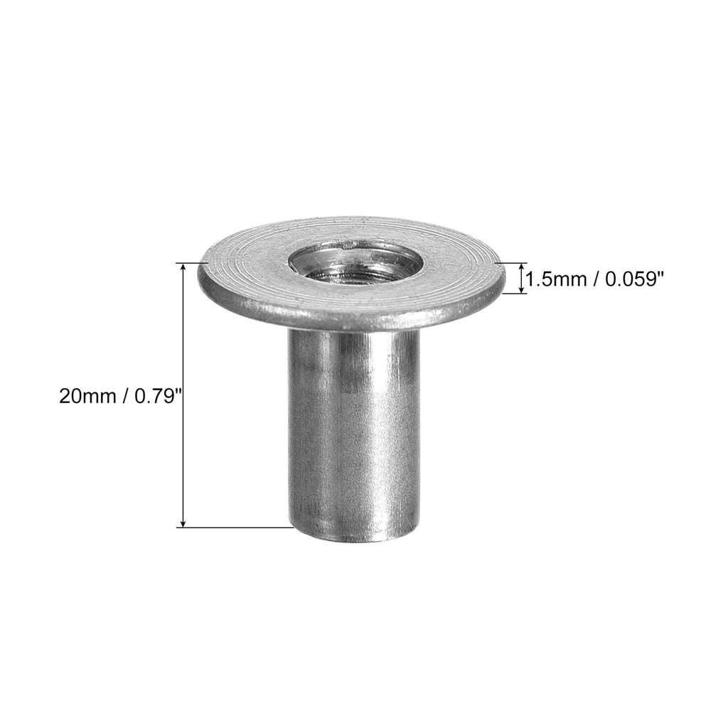 uxcell M8 T-Nuts, 12pcs Carbon Steel Tee Nuts, Round Base Weld Nut
