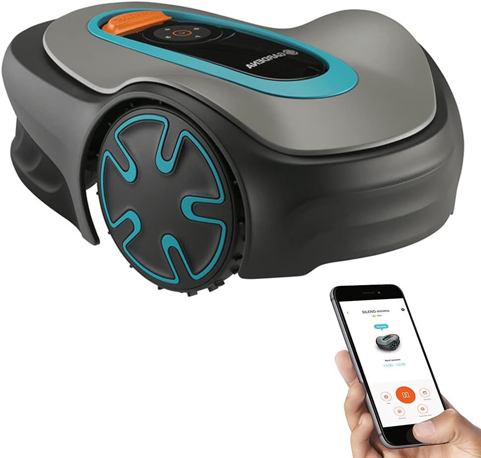 15202-41 SILENO Minimo - Automatic Robotic Lawn Mower, with Bluetooth app and Boundary Wire, one of The quietest in