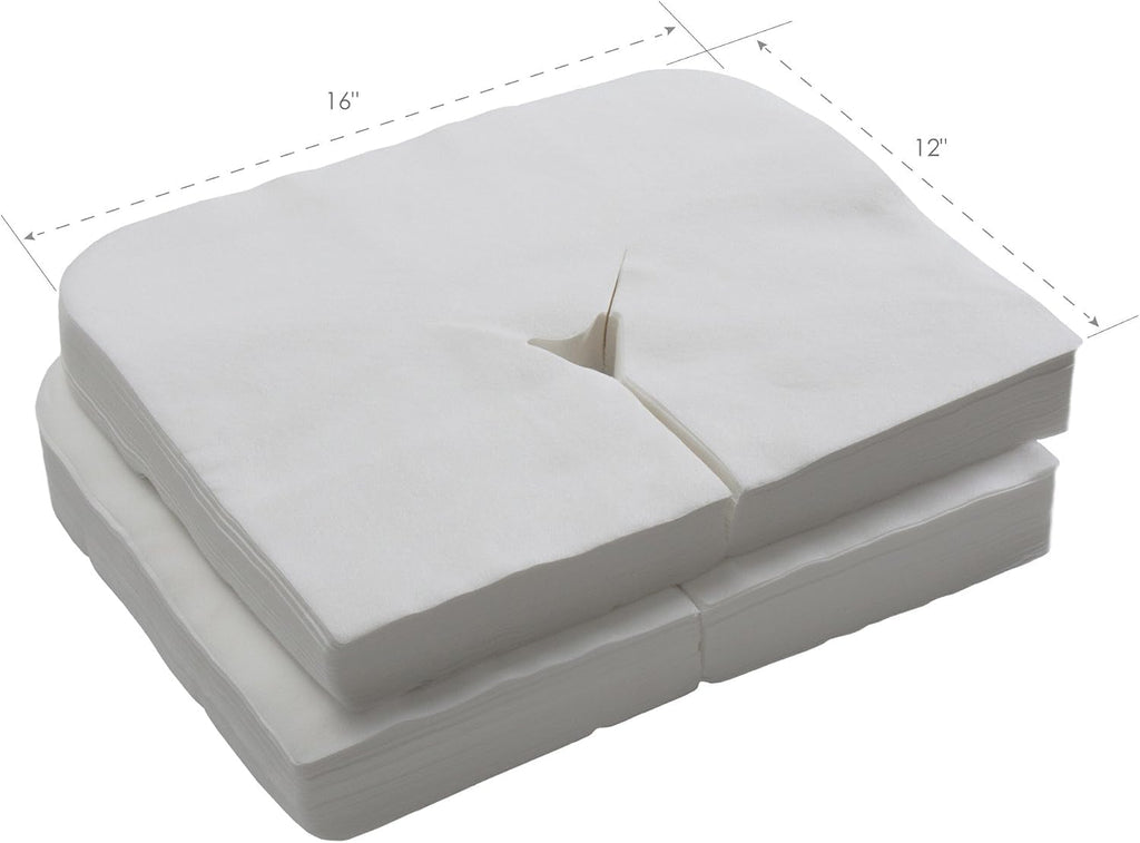 Flat Disposable Face Cradle and Headrest Covers – Medical-Grade, Ultra Soft, Luxurious, Non-Sticking Massage Headrest