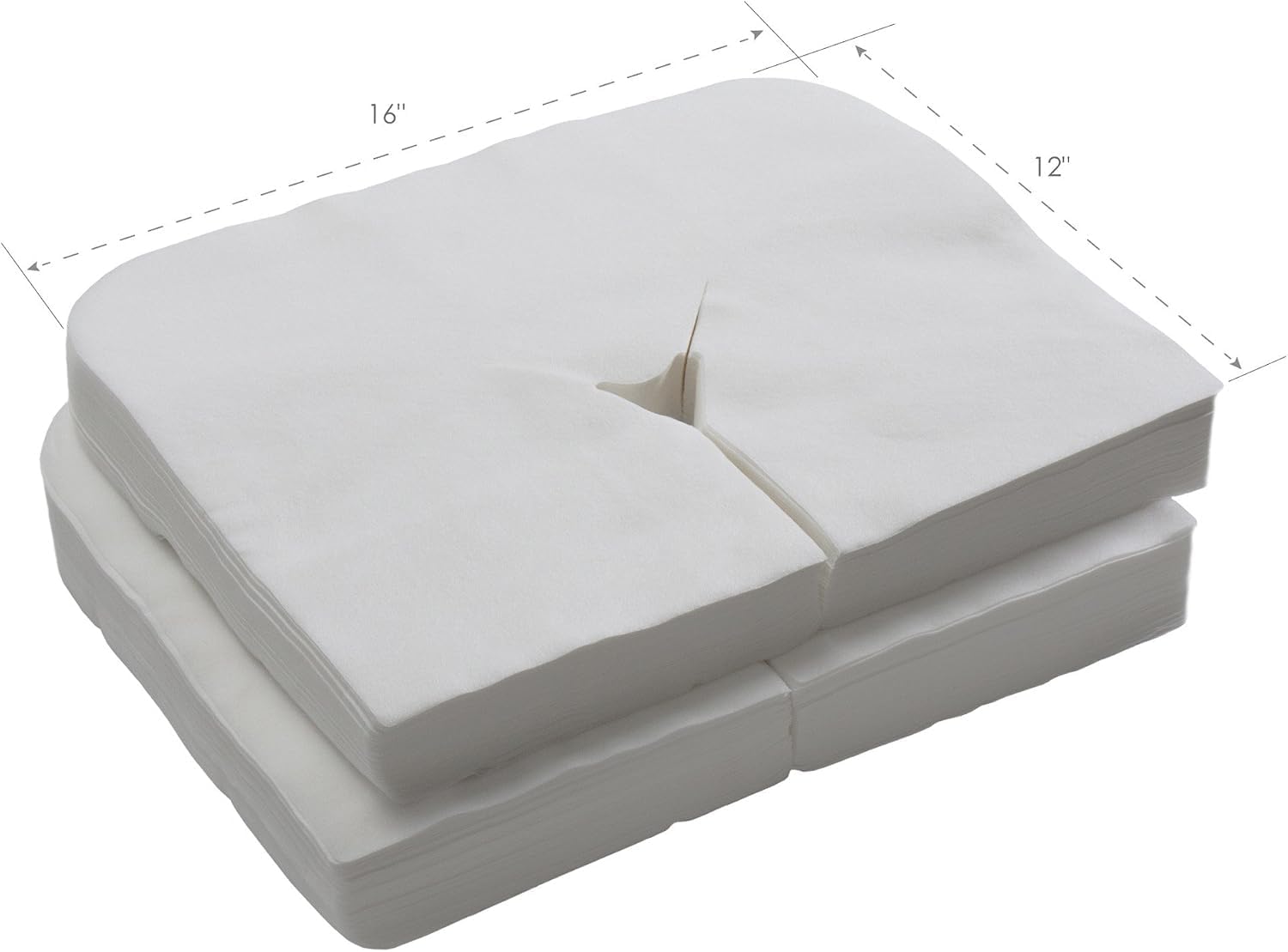 Flat Disposable Face Cradle and Headrest Covers – Medical-Grade, Ultra Soft, Luxurious, Non-Sticking Massage Headrest