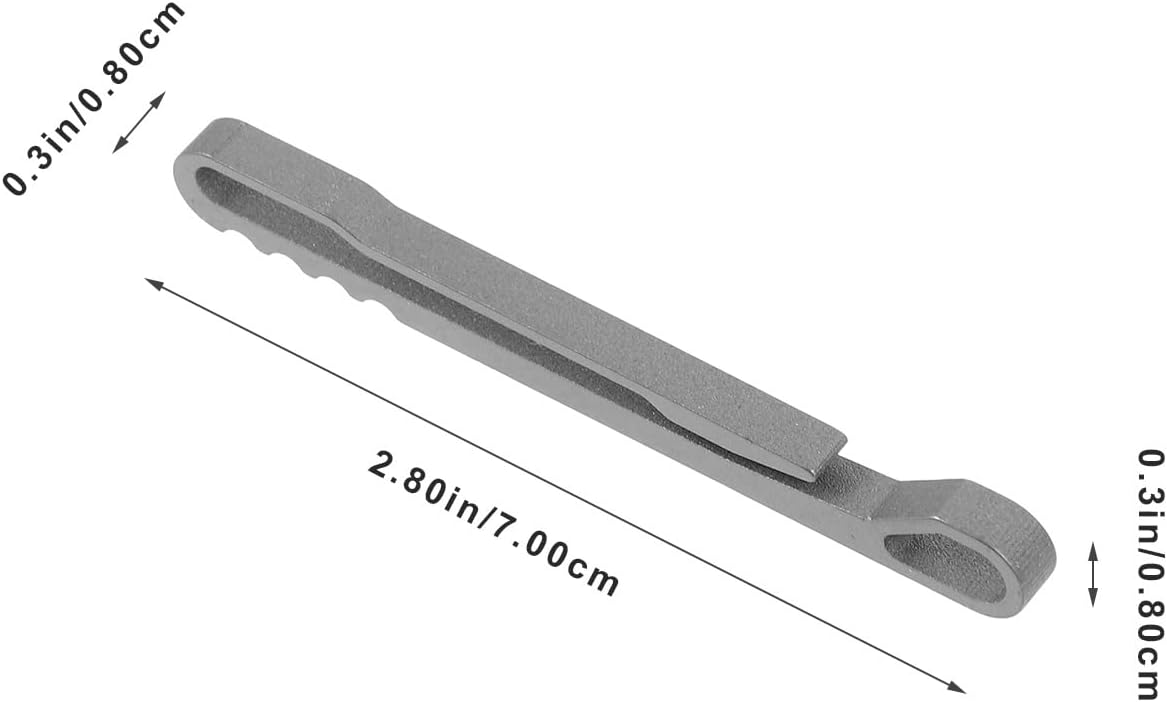 Titanium Belt Clip Key Holder, 2 Pack Pocket Clip Carabiner for Belt Loop, Lightweight Key Ring Hook for Pants