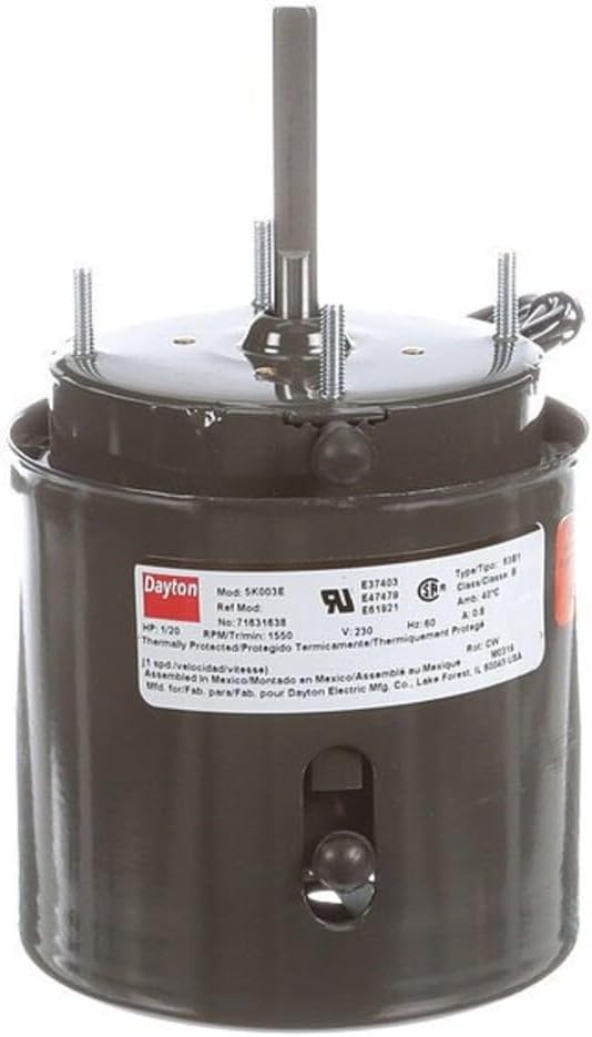 Dayton HVAC Motor,1/20 HP,1550 RPM,230V,3.3 71631638M - 1 Each