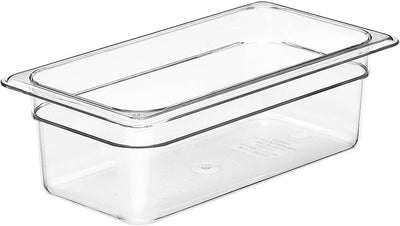 1/3 GN Food Pan, 4" Deep, 6/PK, Clear, 34CW-135, White