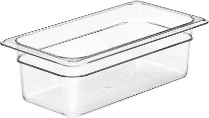 1/3 GN Food Pan, 4" Deep, 6/PK, Clear, 34CW-135, White