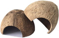 2 PCS Natural Coconut Reptile Hideouts Lizard Coco Hut Hermit Crab Hut Aquarium Fish Hide Cave Spider Snail Climber Toys