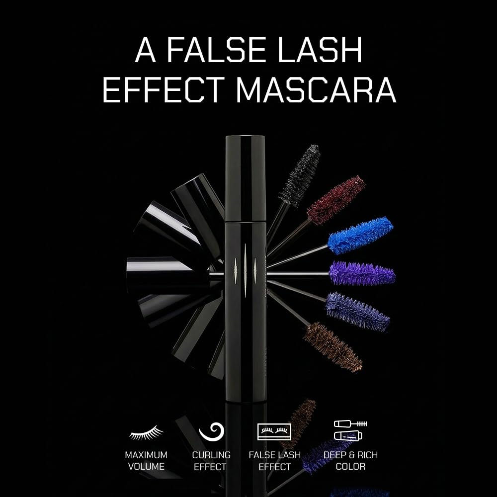 Radiant Professional Curl Lengthening Mascara, Cruelty Free, 02 Plum Brown