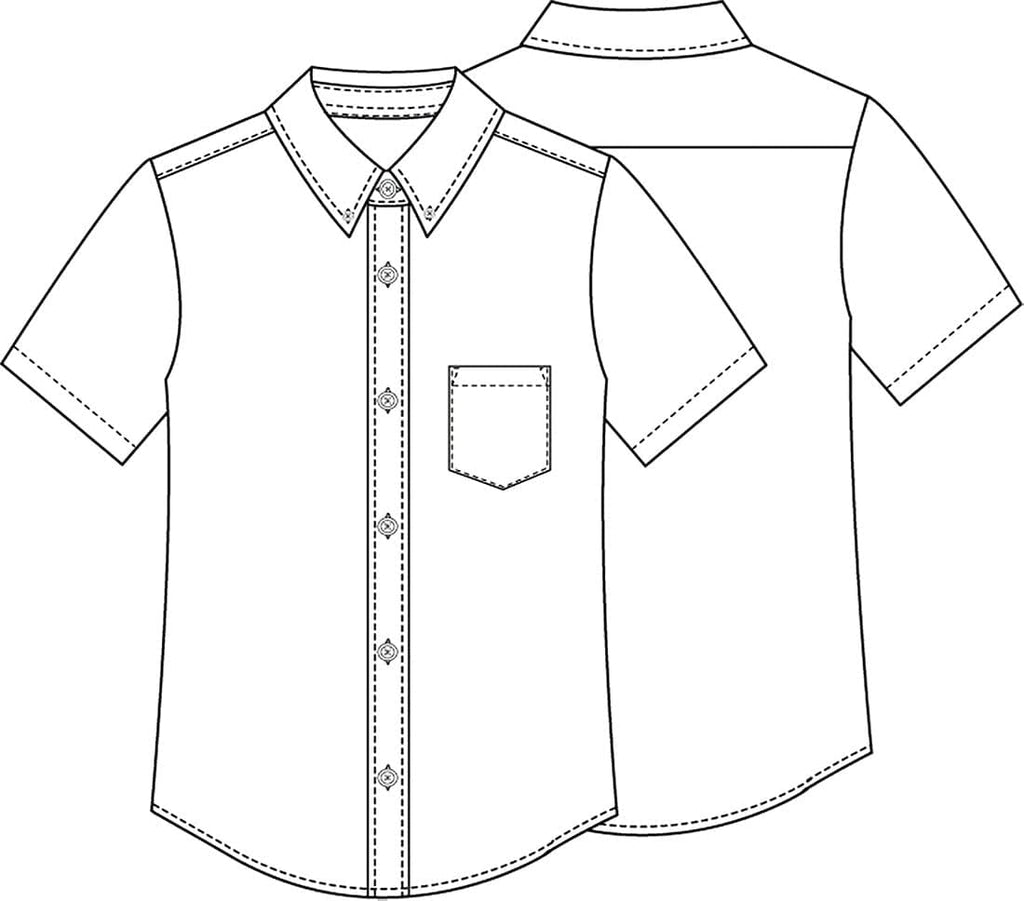 Boys' Short Sleeve Oxford Shirt | Back Yoke, Shirttail Hem, Comfortable Fabric, Machine Washable, Easy-Care Cotton