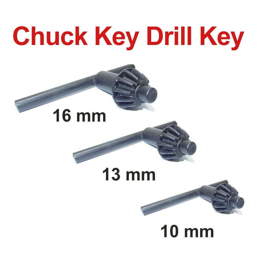 TOOLSTAR Chuck Key, 16mm Pilot Spanner Drill Chuck Key Universal Metal T Shaped Replacement Keys Tool for Chucks (Pack of 1)