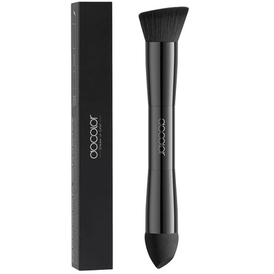 Dual-Ended Hairline Powder Brush, Hair Contour Brush with Sponge Tip, Makeup Brush for Seamless Blending, for Hair
