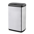 50 Liter / 13.2 Gallon Rectangular Kitchen Trash Can, Brushed Stainless Steel Finish Motion Sensor Trash Can