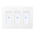 Touch Smart Switch 3 Gang, WiFi Light Switch Compatible With Alexa and Assistant, Neutral Wire Needed, No Hub