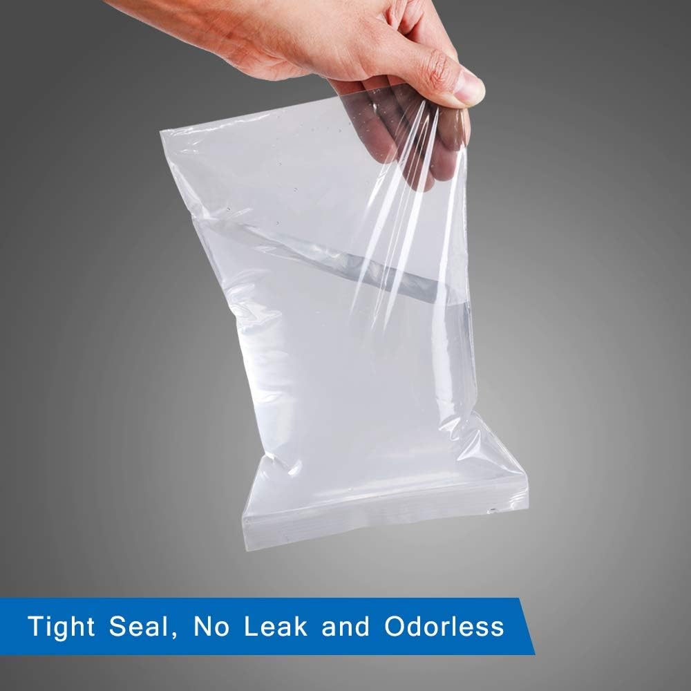100 Count - 12" x 18" Large Clear Reclosable Zip Bags