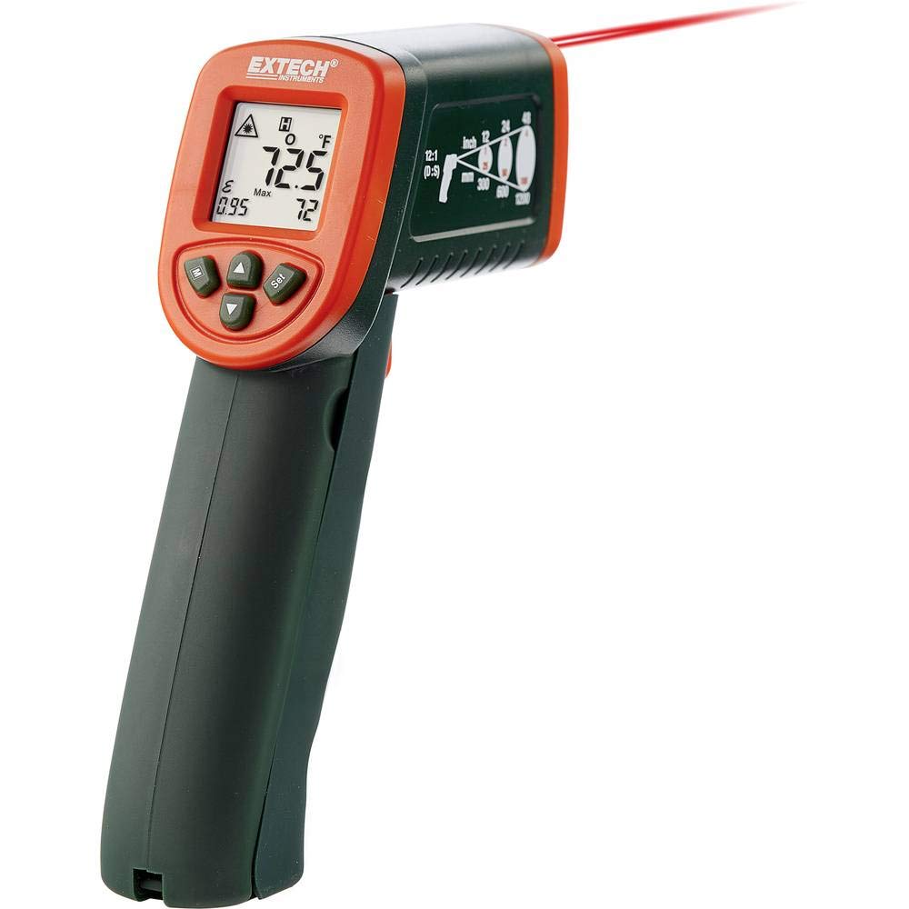 Extech IR267 Mini Infrared Thermometer, Dual Laser, Type K Input