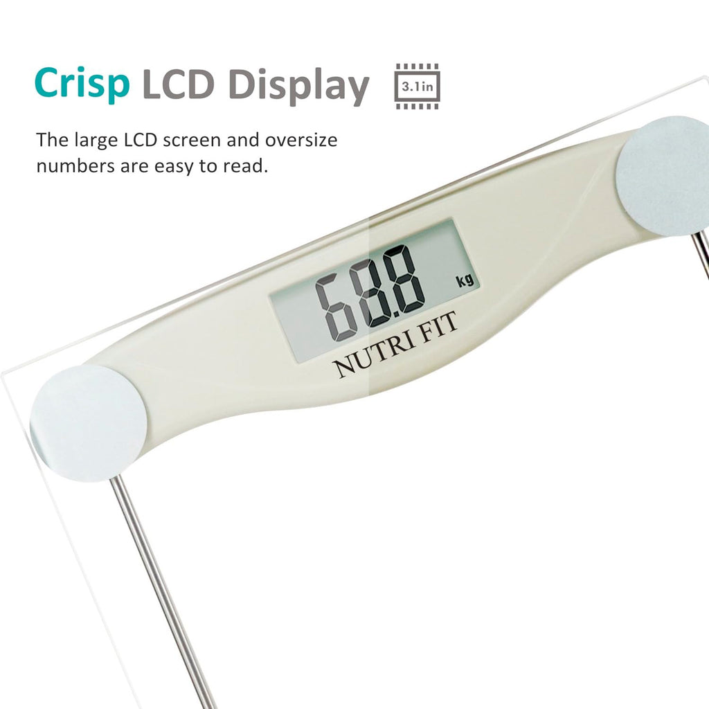 Digital Bathroom Scale for Body Weight Precision Weighing Scale | 0.2lb Increment, Max 330lb, Clear Screen, Step On