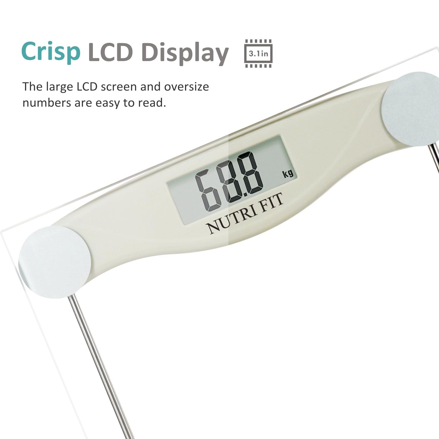 Digital Bathroom Scale for Body Weight Precision Weighing Scale | 0.2lb Increment, Max 330lb, Clear Screen, Step On