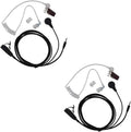 1-Pin Acoustic Tube Earpiece Compatible with Cobra CXT195 2-Pack | Surveillance Headset, PTT Mic, Covert, Comfort
