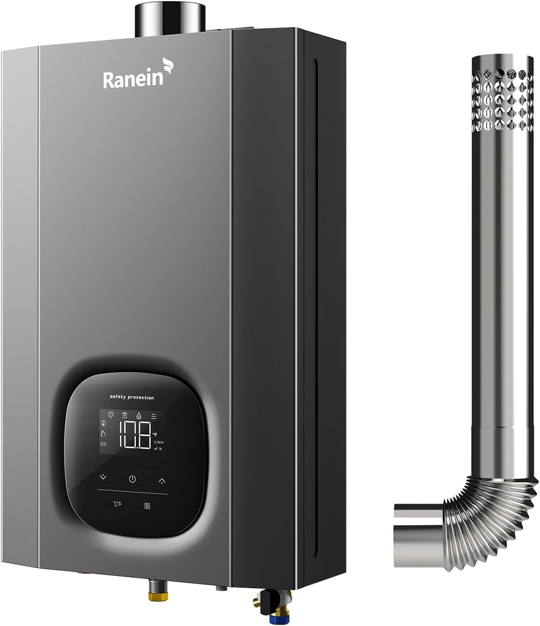 Propane Tankless Water Heater, 4.3 GPM, 100,000 BTU, Indoor | Endless hot water for whole home, 3-4 water points