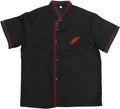 Unisex Short Sleeve Chef Coat Jacket, Short Sleeve Chef Coat Shirt for Women Men M (Black)