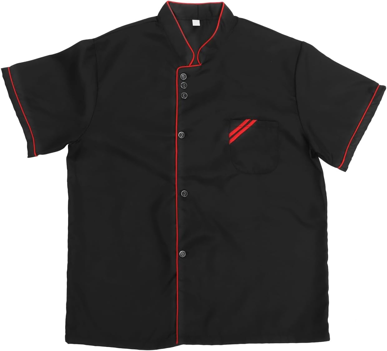 Unisex Short Sleeve Chef Coat Jacket, Short Sleeve Chef Coat Shirt for Women Men M (Black)