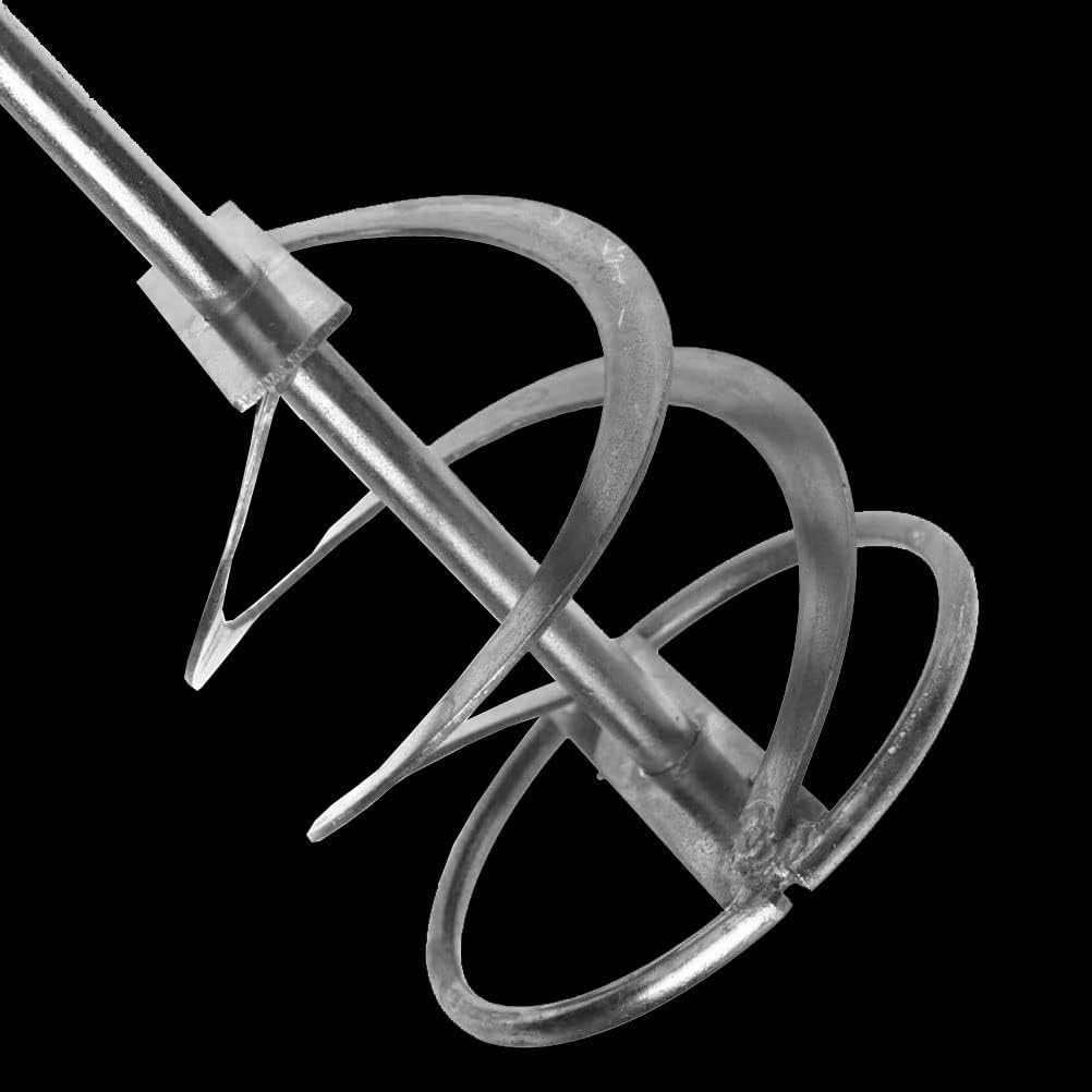 2x Silver SDS Spiral Mixing Paddle Paint and Mud Mixer Mixer Whisk for Drill in 1 to 5 gallon buckets Fits all