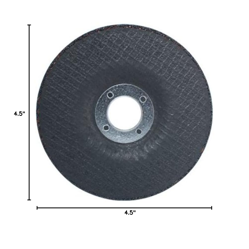 4.5" x1/4" x7/8" Metal Grinding Wheels for Angle Grinder - 5 Pack | Depressed-center wheels for fast, aggressive
