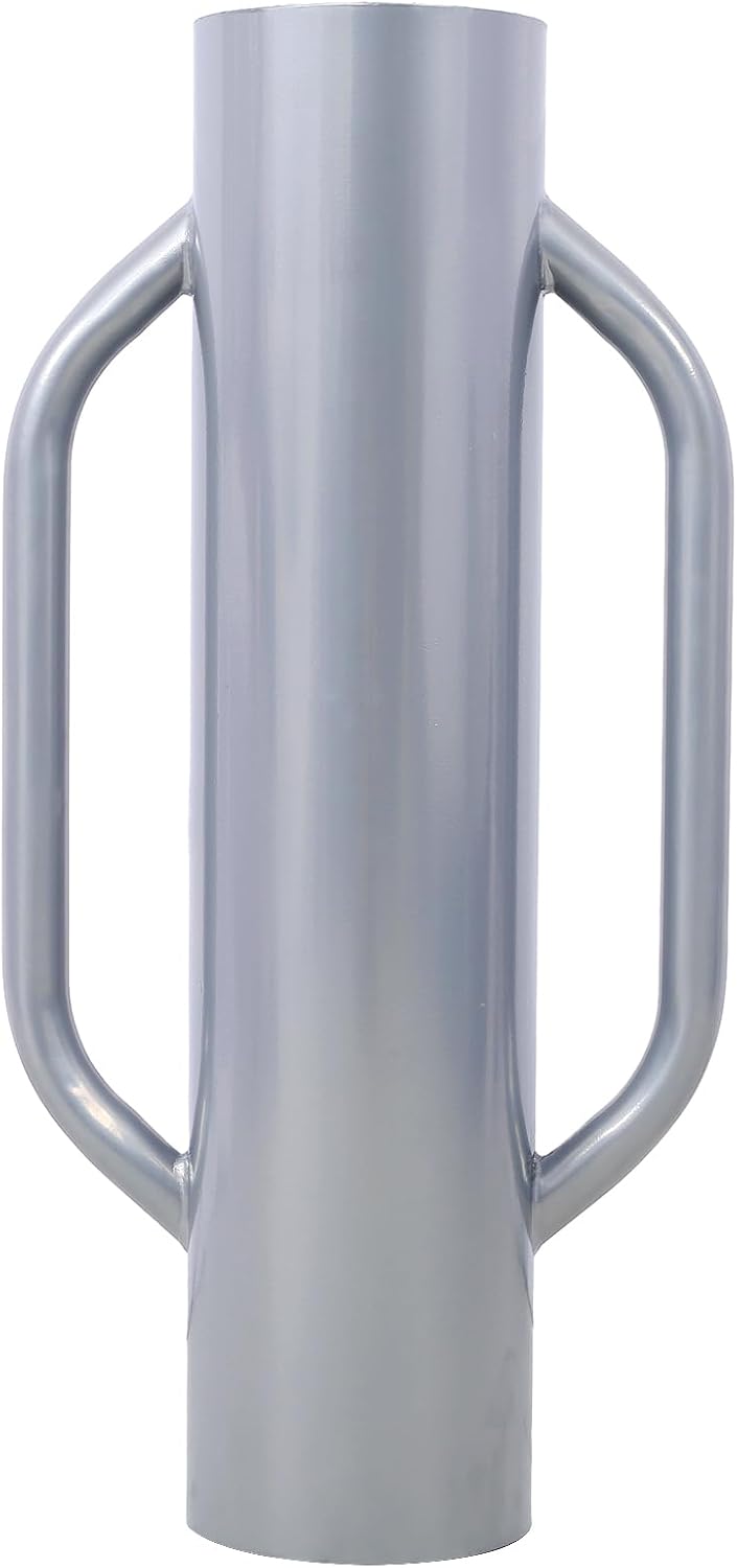 Heavy Duty Iron Pole Pounder Hand Post Rammer, 30LB Metal Fence Post Driver with Handle,for T-Posts, U Channel, Wood