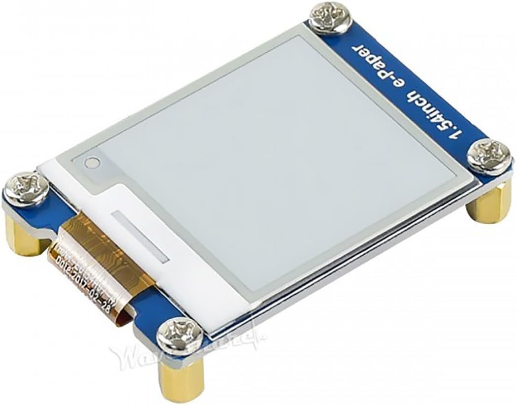 1.54 Inch E-Ink Display Module 200x200 SPI Interface e-Paper Screen Compatible with Raspberry Pi Arduino, Ultra Low Power Electronic Paper for Shelf Labels DIY Projects