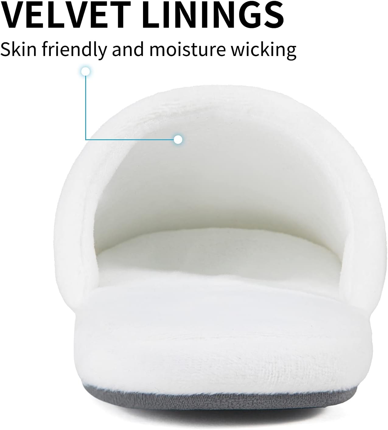 3-Pair Luxury Spa Slippers - Cotton Memory Foam Non-slip Closed Toe Washable Slippers for