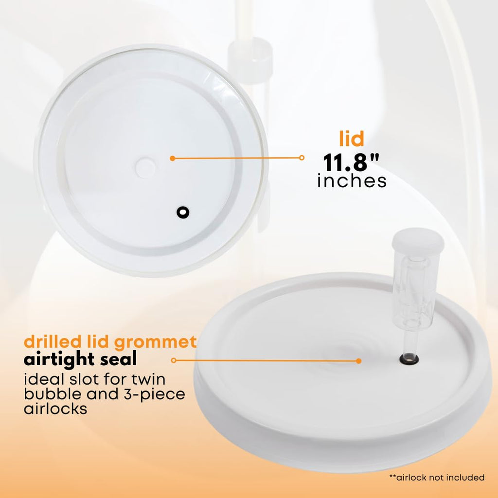 FastTrack Fermentation Bucket with Spigot | Home Brewing Wine Fermenter with Spigot | 100% Food Grade-BPA Free