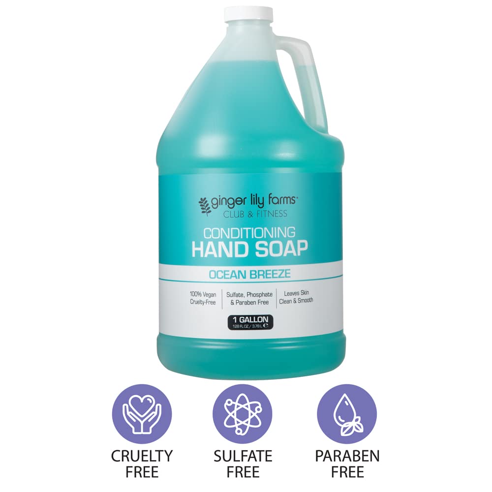 Club & Fitness Hand Soap, 128oz, Ocean Breeze