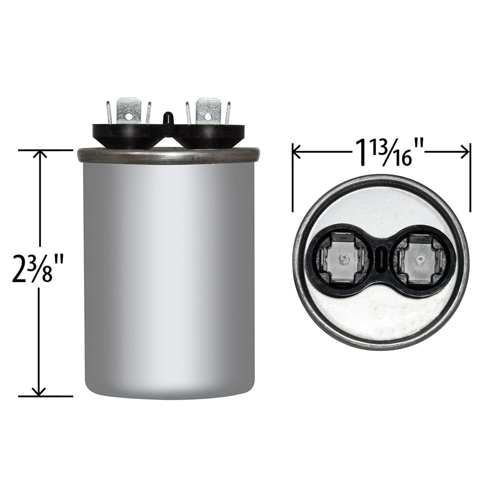 35 uF x 370 VAC Round Run Capacitor by # 12718