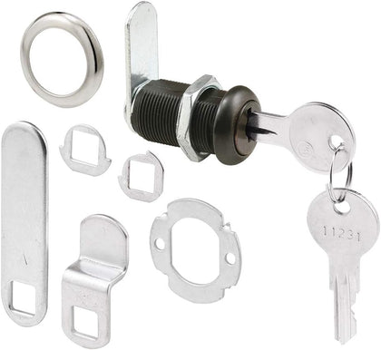 U 11089 Drawer and Cabinet Lock – Secure Important Files and Drawers, 1-3/8 in., Diecast Housing with Classic Bronze