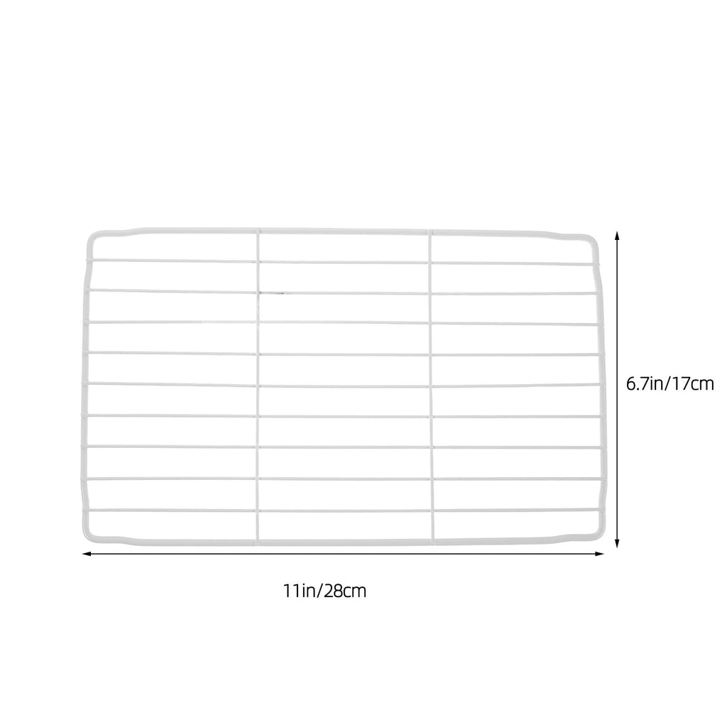 2 Pcs White Iron Freezer Shelf Wire Rack Divider for Home Use